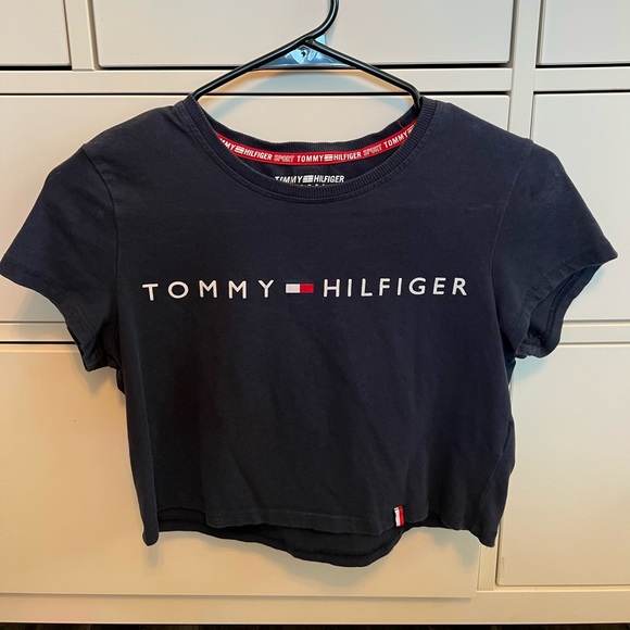 Tommy Hilfiger Navy crop top - Picture 1 of 2